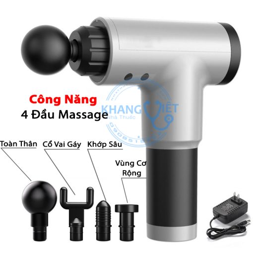 súng massage cầm tay 4 đầu