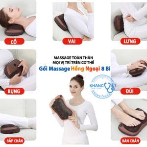 Gối Massage Hồng Ngoại 8 Bi Xoay 2 Chiều Magic PL818