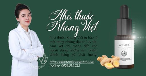 Serum mọc Tóc Weilaiya Ginger Hair Root – Mọc Tóc Dày, Chắc Khỏe!