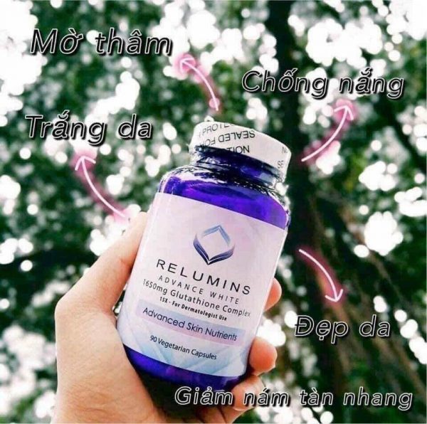 Vien Uong Trang Da Relumins Advance White Glutathione Complex