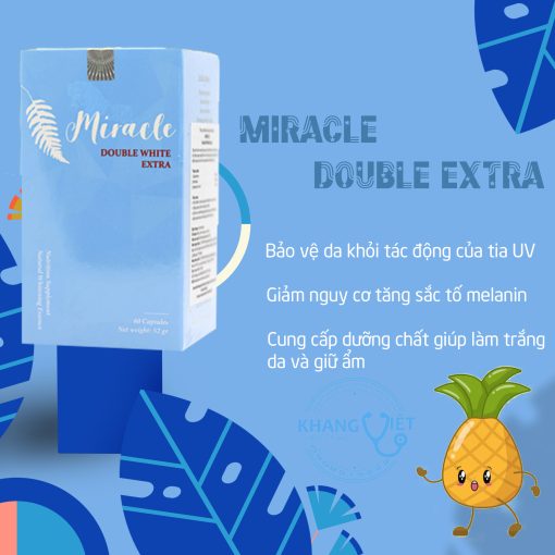 Công Dụng Và Lợi ích Của Viên Uống Trắng Da Chống Lão Hóa, điều Trị Nám Miracle Double Extra