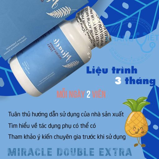 Lưu ý Khi Sử Dụng Viên Uống Trắng Da Chống Lão Hóa, điều Trị Nám Miracle Double Extra