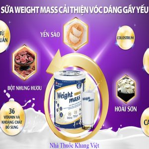 Thành Phần Sữa Tăng Cân Weight Mass1