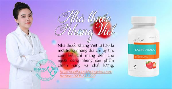 Vitamin C Dr Lacir – Glutathione 600 giúp da trắng sáng, khỏe mạnh