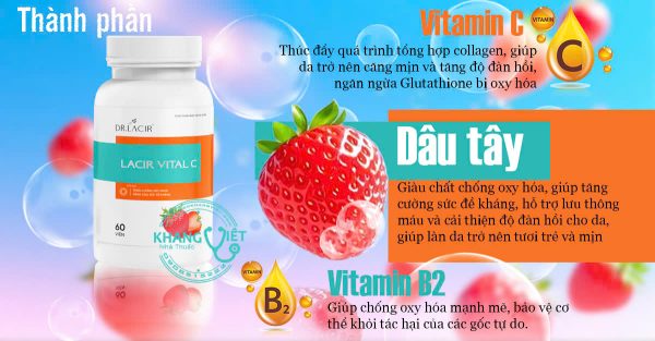 Vitamin C Dr Lacir – Glutathione 600 giúp da trắng sáng, khỏe mạnh