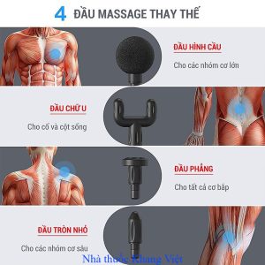 4 đầu Massage Của Súng Massage Cầm Tay Fascial Gun Osk 8024