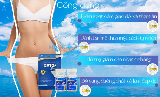 Viên giảm cân Detox Slimming Capsules 2 lọ 42 viên – Cho vóc dáng thon gọn tự nhiên