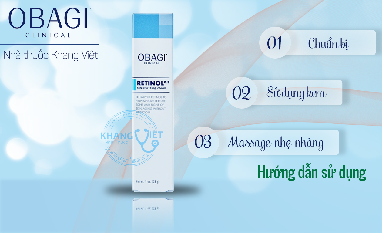 Huong Dan Su Dung Kem Duong OBAGI Retinol 0.5 Retexturizing Cream 28g1