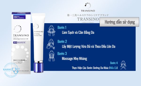 Huong Dan Su Dung Transino Whitening Essence EX II 50g