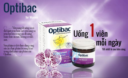 Optibac tím For Women men vi sinh bổ sung lợi khuẩn cho phụ nữ