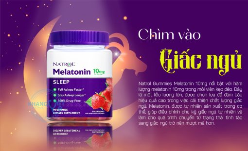 Kẹo ngủ ngon Natrol Gummies Melatonin 10mg của Mỹ có tốt không?