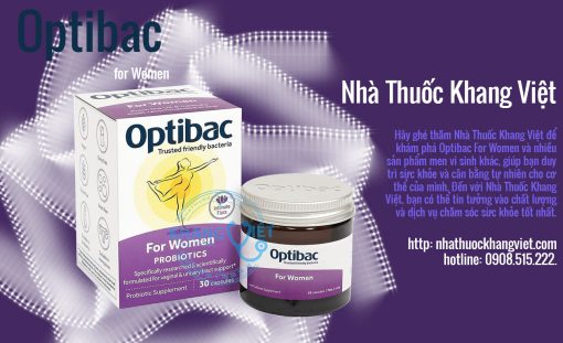 Optibac tím For Women men vi sinh bổ sung lợi khuẩn cho phụ nữ