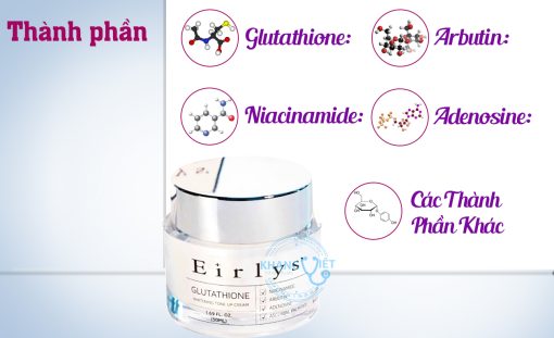 Kem trị nám trắng da Glutathione Niacinamide Eirlys Hàn Quốc chính hãng