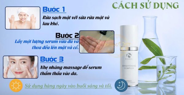 Cach dung iS Clinical Brightening Serum