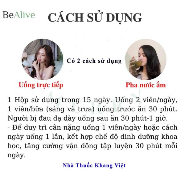Cach su dung giam can Slim Be