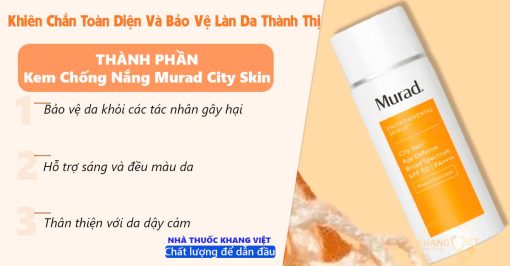 Kem chống nắng Murad City Skin Age Defense Broad Spectrum SPF 50 PA+++