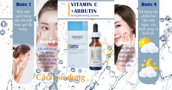 Tinh chất serum Obagi Vitamin C Arbutin+ Brightening da sáng, mờ thâm hiệu quả