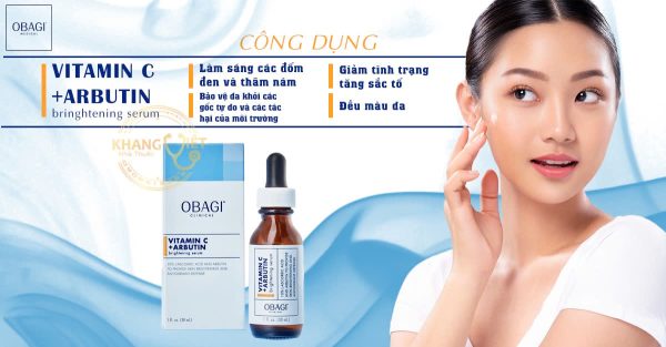 Tinh chất serum Obagi Vitamin C Arbutin+ Brightening da sáng, mờ thâm hiệu quả