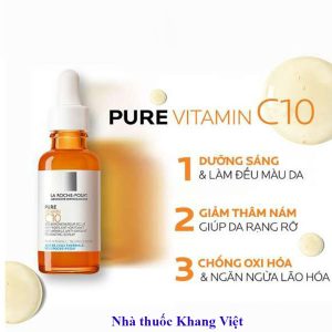 Tac dung cua tinh Chat Lam Sang Da La Roche Posay 10 Vitamin C