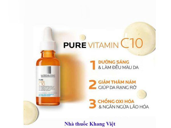 Tac dung cua tinh Chat Lam Sang Da La Roche Posay 10 Vitamin C