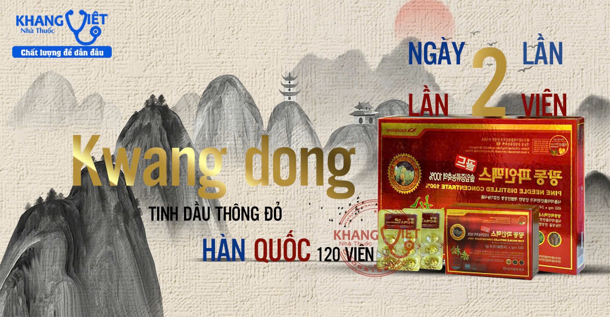 Tinh dầu thông đỏ Kwangdong Hàn Quốc 120 viên