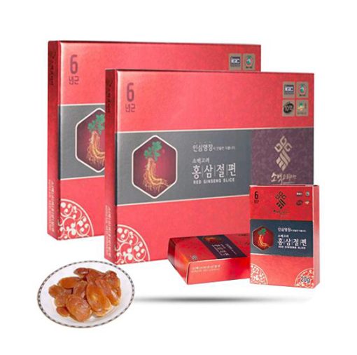 Hồng sâm lát tẩm mật ong Sobaek Korea Red Ginseng Slice (20gr x 10 gói) chính hãng