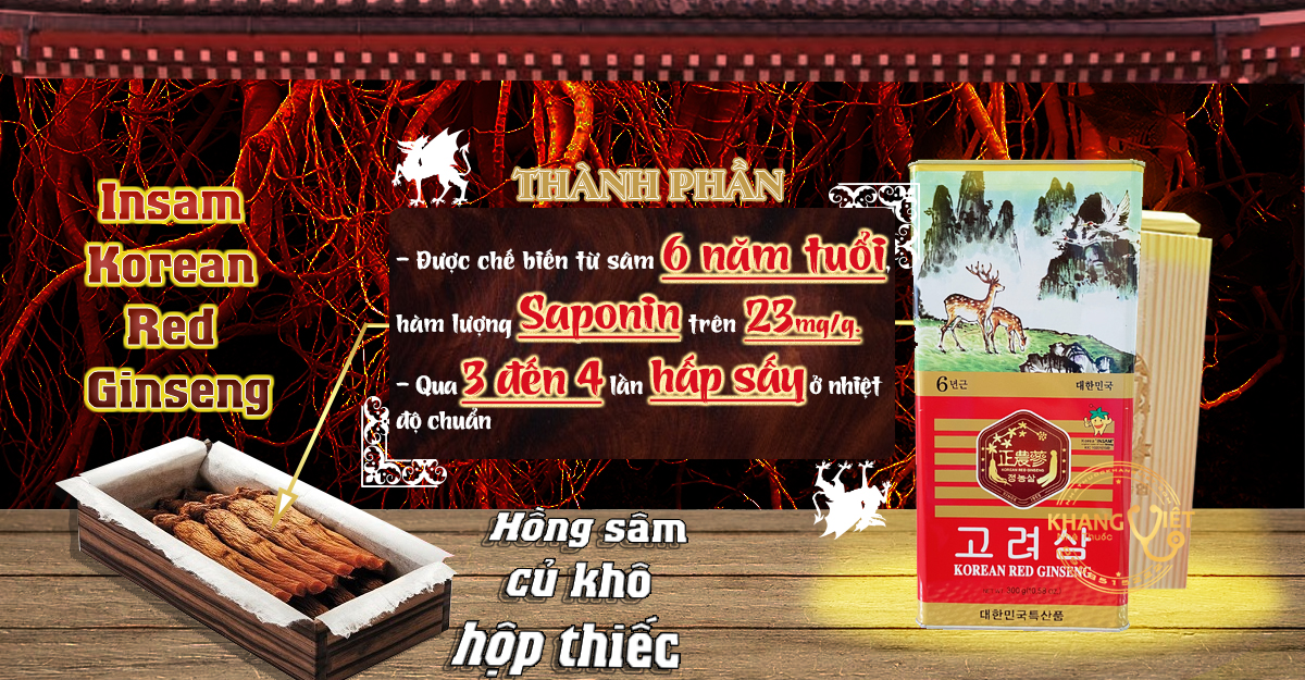 Thanh phan cua hong sam cu kho hop thiet 300gr