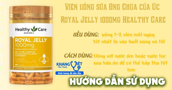 Viên uống sữa Ong Chúa của Úc Royal Jelly 1000mg Healthy Care