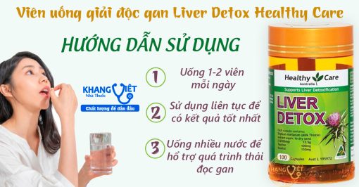 Viên uống thải độc gan Liver Detox Healthy Care bảo vệ sức khỏe