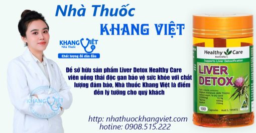 Viên uống thải độc gan Liver Detox Healthy Care bảo vệ sức khỏe