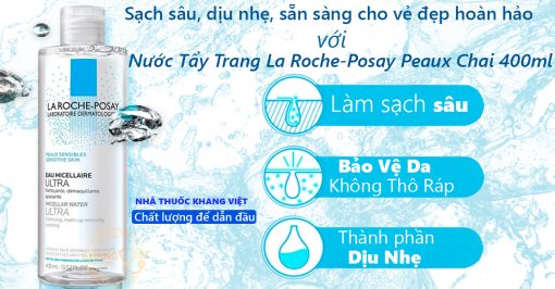 Nước Tẩy Trang La Roche-Posay Peaux Chai 400ml