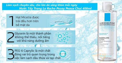 Nước Tẩy Trang La Roche-Posay Peaux Chai 400ml