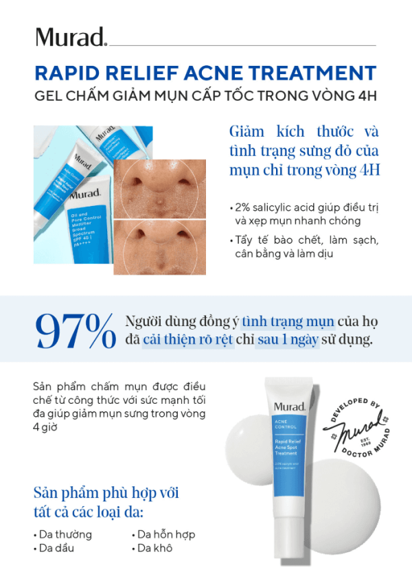 Kem Trị Mụn Murad Rapid Relief Acne Spot Treatment