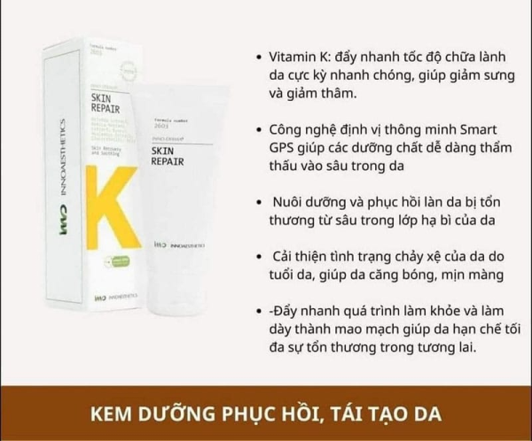 Huyết Thanh Phục Hồi Làm Dịu Da Căng Bóng Da Skin Repair Innoaesthetics