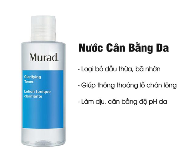 Nước cân bằng giúp giảm dầu nhờn Murad Clarifying Toner 180ml