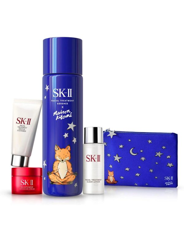 Set SK-II Nước Thần Phiên Bản Giới Hạn Maison Kitsune Blue – Bộ 4 Món Dưỡng Da Cao Cấp