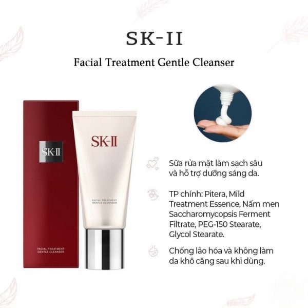 Sữa Rửa Mặt SK-II Facial Treatment Gentle Cleanser 120g – Làm Sạch Dịu Nhẹ, Dưỡng Da Sáng Mịn