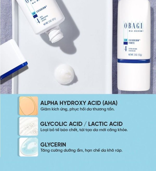 Kem Tẩy Da Chết Obagi Nu-Derm Exfoderm Forte 57g – Loại Bỏ Tế Bào Cũ, Cải Thiện Sắc Tố Và Kết Cấu Da