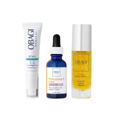 Bộ 3 Giải Pháp Sáng Da, Ngăn Lão Hóa Obagi Professional-C 20%, Retinol 1.0 & Daily Hydro-Drops Serum