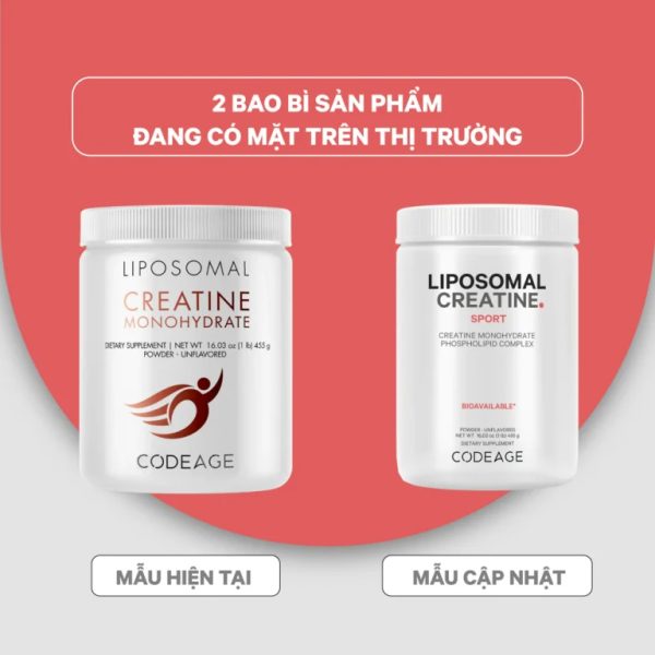Bột Creatine Codeage Liposomal – Tăng Cơ, Tăng Sức Mạnh, Hỗ Trợ Tập Luyện Cường Độ Cao