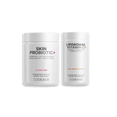 Combo Codeage Skin Probiotic & Liposomal Vitamin C – Giảm Mụn, Tăng Đề Kháng, Căng Mịn Da