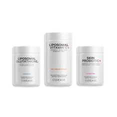 Combo Sáng Da CodeAge Liposomal Glutathione + Vitamin C & Skin Probiotic – Hỗ Trợ Da Trắng Mịn Tự Nhiên