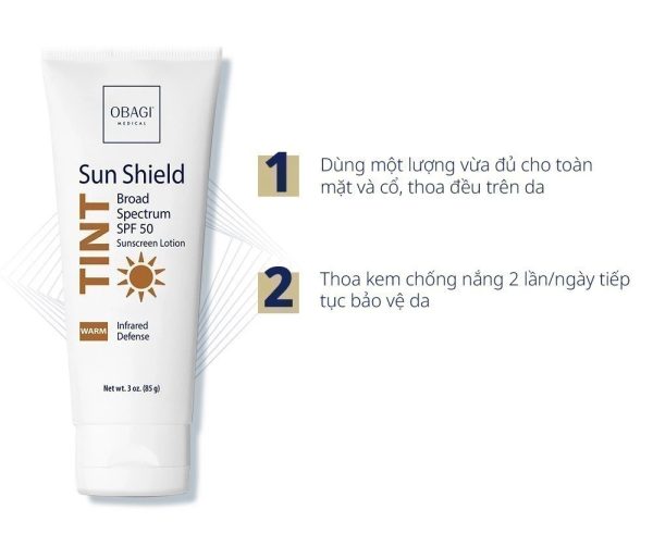 Kem Chống Nắng Phổ Rộng Obagi Sun Shield Tint SPF50 Warm 85g – Bảo Vệ Da, Kiềm Dầu, Tạo Lớp Nền Tự Nhiên