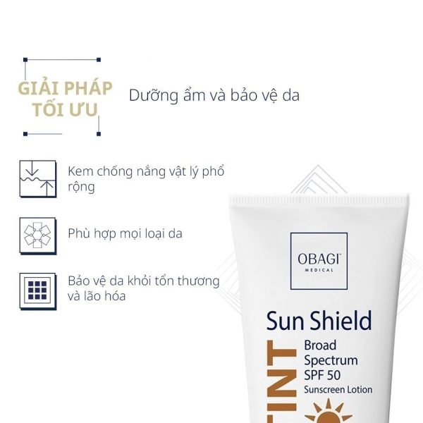 Kem Chống Nắng Phổ Rộng Obagi Sun Shield Tint SPF50 Warm 85g – Bảo Vệ Da, Kiềm Dầu, Tạo Lớp Nền Tự Nhiên