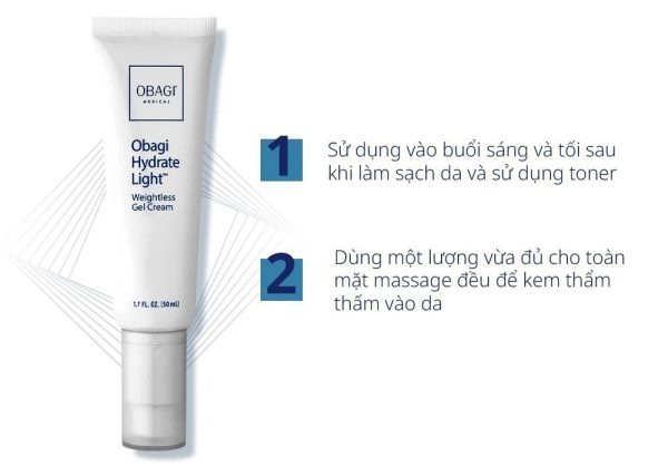 Kem Dưỡng Ẩm Dạng Gel Obagi Hydrate Light – Mỏng Nhẹ, Thấm Nhanh, Dưỡng Da Mịn Mượt