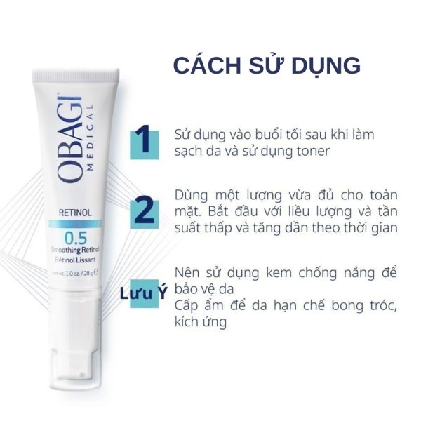 Kem Dưỡng Ẩm Giảm Nhăn Obagi Retinol 0.5 28g – Hỗ Trợ Tái Tạo Da, Làm Mờ Nếp Nhăn Hiệu Quả