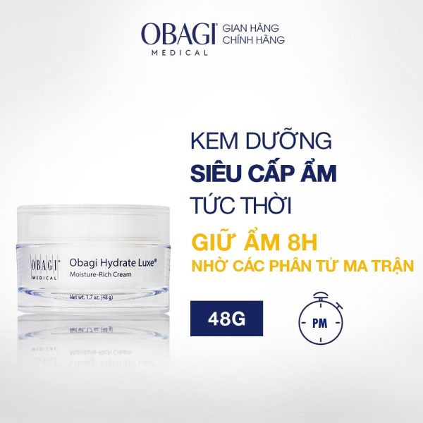 Kem Obagi Hydrate Luxe Moisture-Rich Cream 48g – Dưỡng Ẩm Sâu, Cải Thiện Da