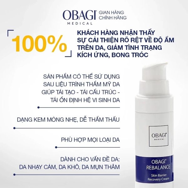 Kem Obagi Rebalance Skin Barrier Recovery Cream 48g – Dưỡng Ẩm Và Cải Thiện Làn Da Rõ Rệt