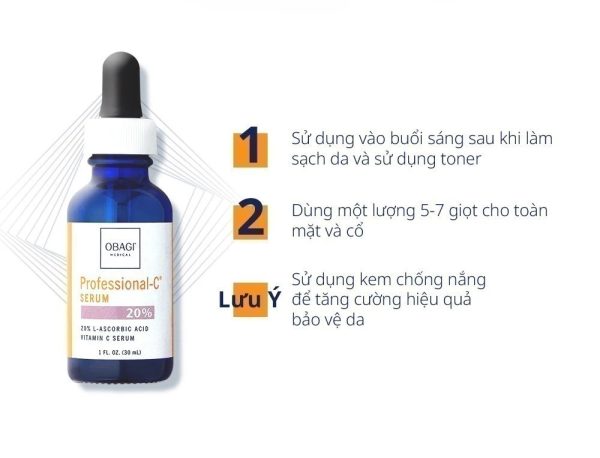 Serum Vitamin C 20% Obagi Professional-C – Chống Oxy Hóa, Sáng Da, Kiểm Soát Dầu Chai 30ml
