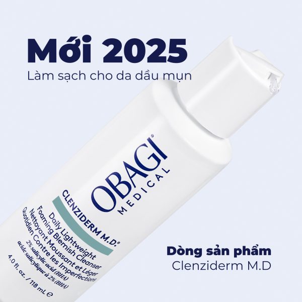 Sữa Rửa Mặt Cho Da Mụn Obagi Clenziderm MD Foaming Blemish – Làm Sạch Sâu, Giảm Mụn Hiệu Quả